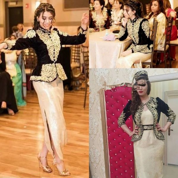 two pieces velvet evening dresses with jacket 2022 luxury gold detail dubai arabic kaftan occasion prom gowns, Black;red
two pieces velvet evening dresses with jacket 2022 luxury gold detail dubai arabic kaftan occasion prom gowns, Black;red