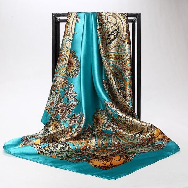 scarves fashion silk scarf women printed shawls foulard big square head for ladies 90*90cm muslim hijab bandanna, Blue;gray
scarves fashion silk scarf women printed shawls foulard big square head for ladies 90*90cm muslim hijab bandanna, Blue;gray