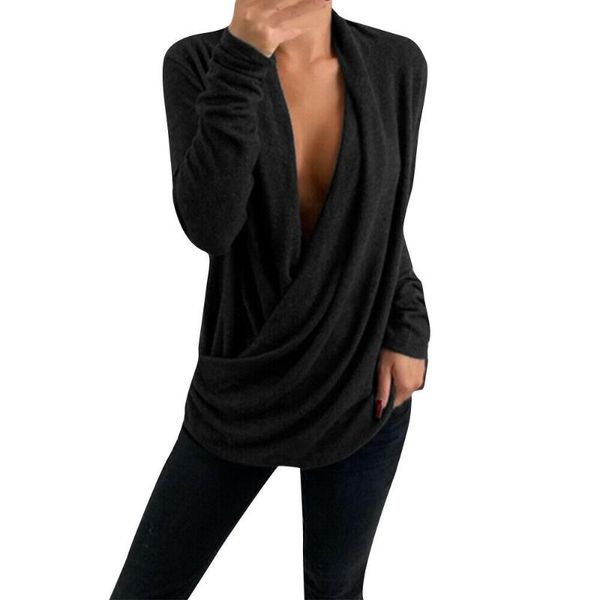 women's blouses & shirts blouse autumn winter casual loose long sleeve pleated wrap shirt tunic solid femme clothing, White
women's blouses & shirts blouse autumn winter casual loose long sleeve pleated wrap shirt tunic solid femme clothing, White