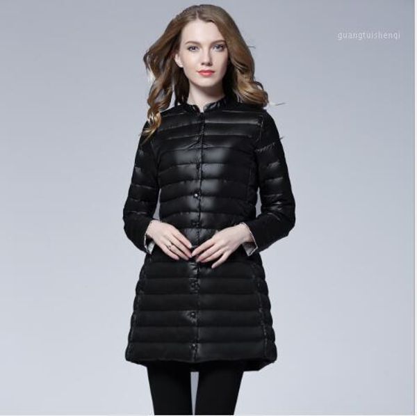 women's down & parkas women coat 2021 fashion winter long o-neck slim fit jacket outwear casual white duck fr1103, Black
women's down & parkas women coat 2021 fashion winter long o-neck slim fit jacket outwear casual white duck fr1103, Black