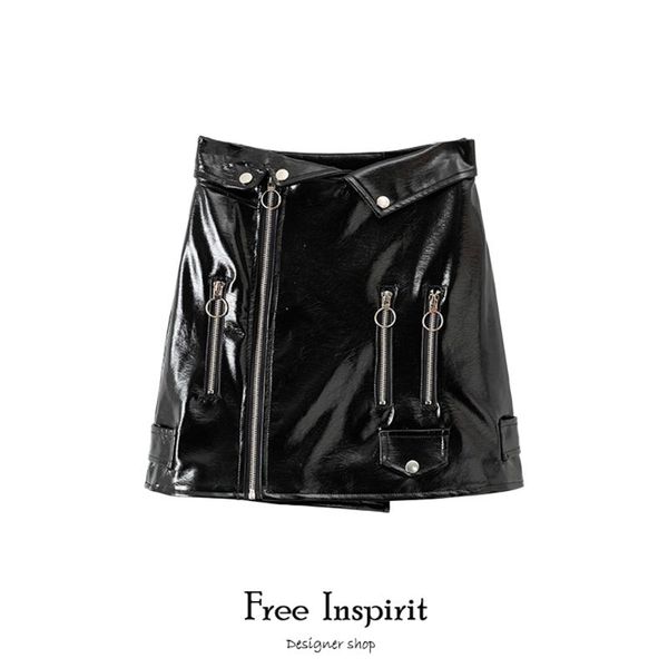 skirts 2021 inspirit arrival female fashion matching punk style pencil empire waist pu faux leather zipper mini skirt, Black
skirts 2021 inspirit arrival female fashion matching punk style pencil empire waist pu faux leather zipper mini skirt, Black