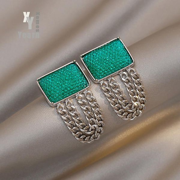 dangle & chandelier european and american exaggerated green square chain tassel earrings are unusual accessories for woman’s korean fa, Silver
dangle & chandelier european and american exaggerated green square chain tassel earrings are unusual accessories for woman’s korean fa, Silver