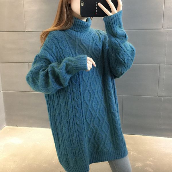 2021 new women's turtleneck thick autumn winter solid korean style casual ladies long sweaters jumper knitted wear for female vmor, White;black
2021 new women's turtleneck thick autumn winter solid korean style casual ladies long sweaters jumper knitted wear for female vmor, White;black