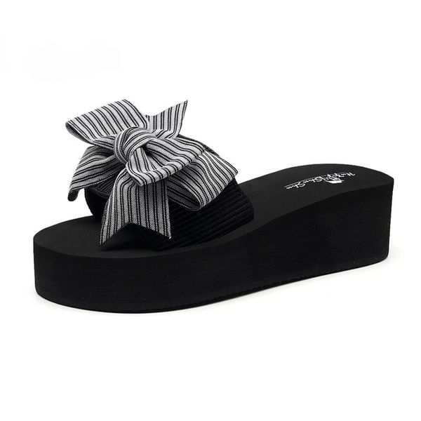 slippers summer women's shoes bow-knot design thick-soled seaside non-slip outdoor fashion high-heeled flip-flops all-match beach sanda, Black
slippers summer women's shoes bow-knot design thick-soled seaside non-slip outdoor fashion high-heeled flip-flops all-match beach sanda, Black