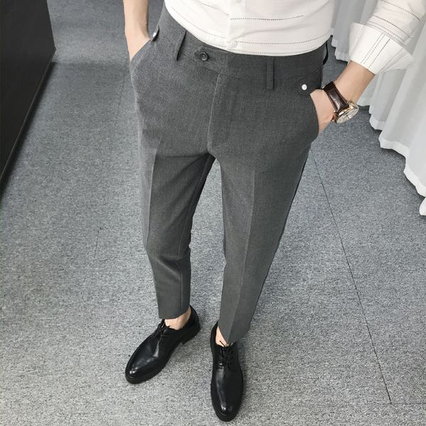 spring summer new dress men's fashion brand 2021 fine adjustment formal business pants for men simple office 3 color q06p, Black
spring summer new dress men's fashion brand 2021 fine adjustment formal business pants for men simple office 3 color q06p, Black