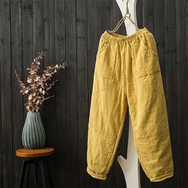 arrival autumn winter women cotton thicken warm harem pants vintage cotton linen solid elastic waist loose casual pants v179 210608, Black;white
arrival autumn winter women cotton thicken warm harem pants vintage cotton linen solid elastic waist loose casual pants v179 210608, Black;white