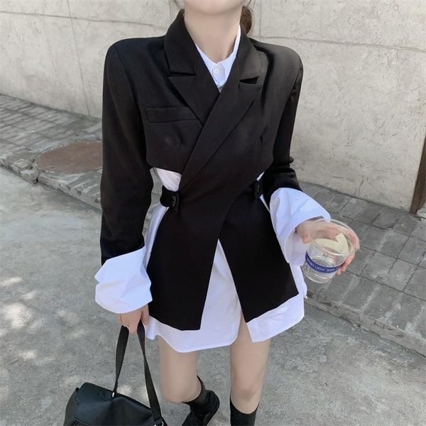 women's suits & blazers design sense of suit coat small group autumn slim fit short waist net red korean long sleeve temperament top, White;black
women's suits & blazers design sense of suit coat small group autumn slim fit short waist net red korean long sleeve temperament top, White;black
