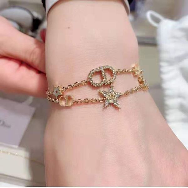 design jewelry 2021 new letter double layer bracelet women's five pointed star gold diamond style home hand jewelry, Golden;silver
design jewelry 2021 new letter double layer bracelet women's five pointed star gold diamond style home hand jewelry, Golden;silver