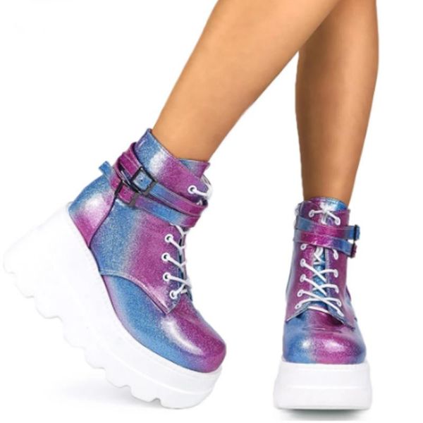 boots 2021 autumn winter ankel women punk female platform wedges high heels pu botas mujer plus size, Black
boots 2021 autumn winter ankel women punk female platform wedges high heels pu botas mujer plus size, Black