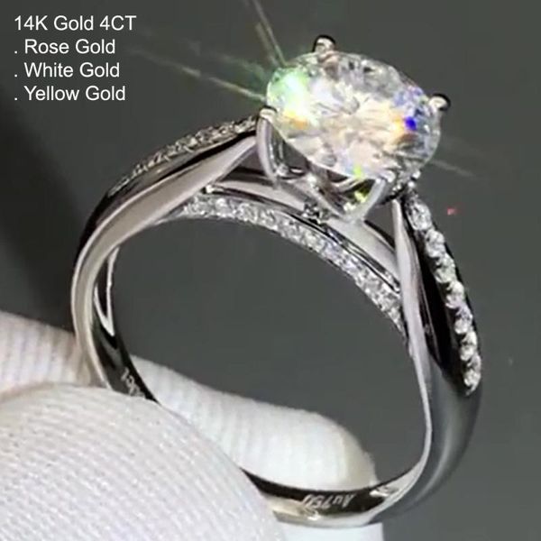 cluster rings 14k white gold 4 moissanite diamond ring women round crown classic wedding party engagement anniversary ct d color, Golden;silver
cluster rings 14k white gold 4 moissanite diamond ring women round crown classic wedding party engagement anniversary ct d color, Golden;silver