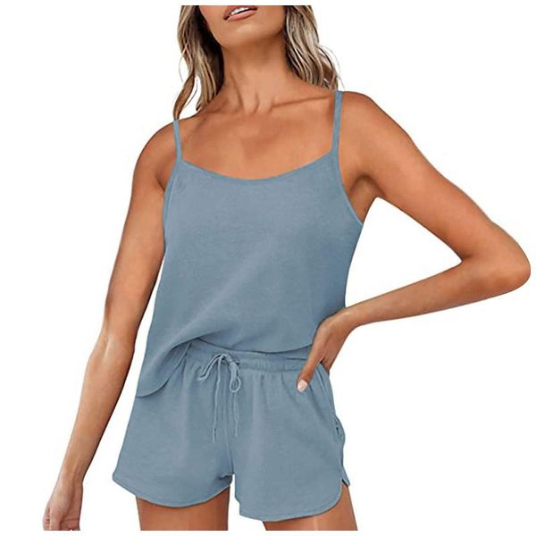 women's tracksuits plus size shorts sets sleeveless t-shirt drawstring ladies tracksuit suits 2021 summer casual sporty 2 piece set, Gray
women's tracksuits plus size shorts sets sleeveless t-shirt drawstring ladies tracksuit suits 2021 summer casual sporty 2 piece set, Gray