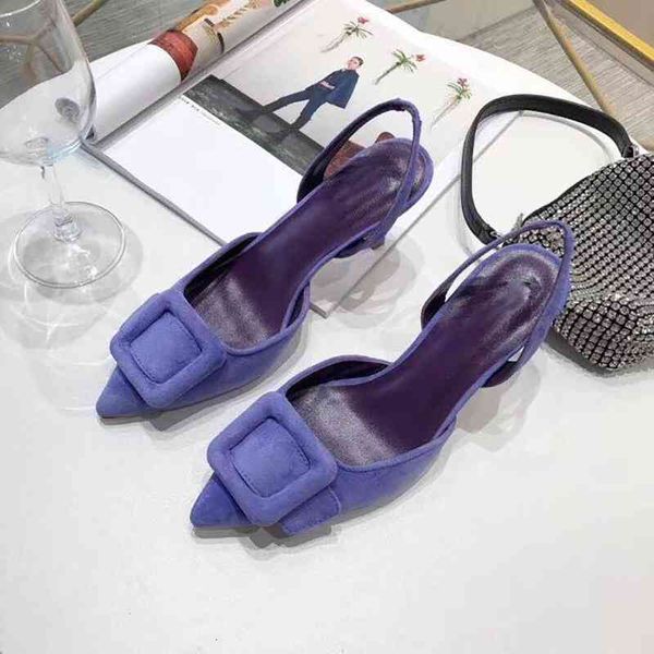 womens leather sandals pointed short mouth slim heel single shoes square button back elastic fashion high heels with box and dustbag, Black
womens leather sandals pointed short mouth slim heel single shoes square button back elastic fashion high heels with box and dustbag, Black