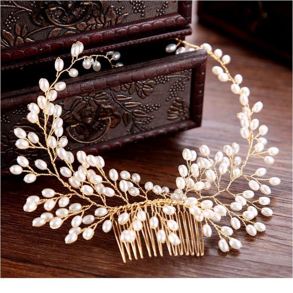 trendy gold pearl bridal hair comb bridal headpiece wedding hair accessories for bride hair ornaments women jllvux
trendy gold pearl bridal hair comb bridal headpiece wedding hair accessories for bride hair ornaments women jllvux