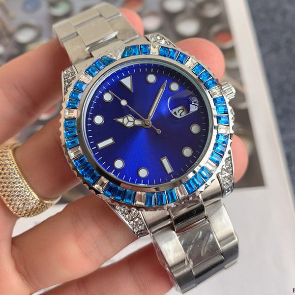 5- 41mm Diamond Bezel Men Watch Automatic date Quartz Movement Green Watch Gold Solid Steel Band Master Design Watches Orologio di lusso, Box
5- 41mm Diamond Bezel Men Watch Automatic date Quartz Movement Green Watch Gold Solid Steel Band Master Design Watches Orologio di lusso, Box