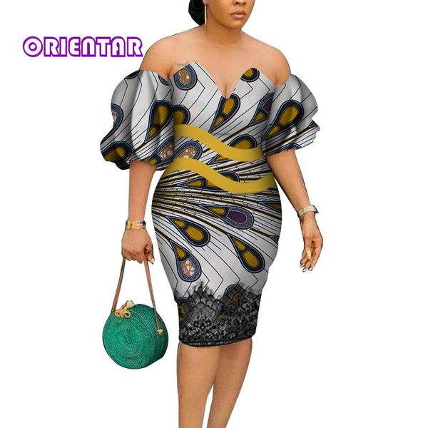 ethnic clothing fashion african dresses for women bazin riche africa print midi dress lady slash neck party wy4522, Red 
ethnic clothing fashion african dresses for women bazin riche africa print midi dress lady slash neck party wy4522, Red