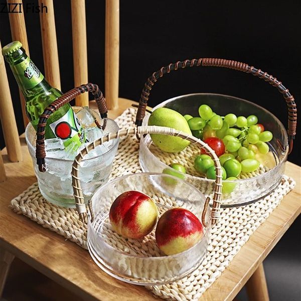 dishes & plates transparent glass fruit plate basket with handle creative ice cream dessert cake home living room decoration
dishes & plates transparent glass fruit plate basket with handle creative ice cream dessert cake home living room decoration