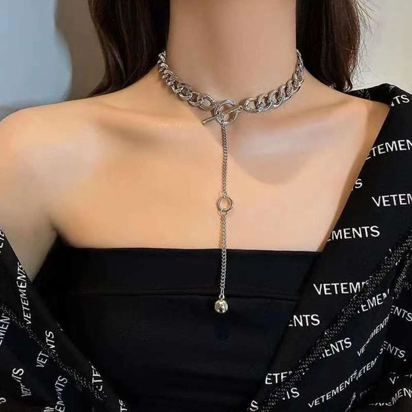 hbp metal thick ot clasp necklace indifference crowd design tassel clavicle chain exaggerated collar women's fashion, Silver
hbp metal thick ot clasp necklace indifference crowd design tassel clavicle chain exaggerated collar women's fashion, Silver