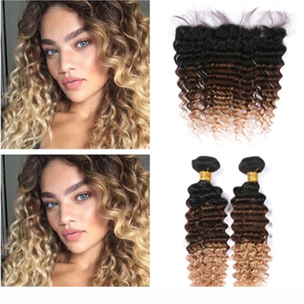 deep wave indian virgin hair 3tone ombre wefts 2bundles with frontal 1b 4 27 honey blonde ombre 13x4 lace frontal closure with weaves, Black;brown
deep wave indian virgin hair 3tone ombre wefts 2bundles with frontal 1b 4 27 honey blonde ombre 13x4 lace frontal closure with weaves, Black;brown