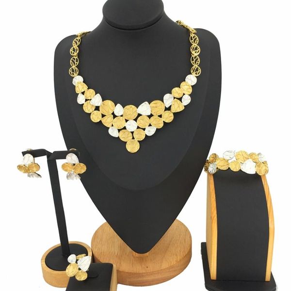 earrings & necklace selling brazilian gold luxury copper plated jewelry set italian four sets women party wedding gift, Silver
earrings & necklace selling brazilian gold luxury copper plated jewelry set italian four sets women party wedding gift, Silver