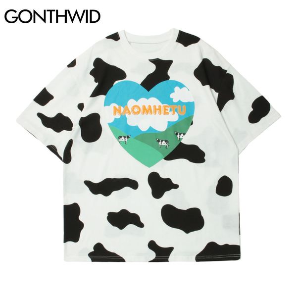 gonthwid t-shirts hip hop cow spot pattern heart print short sleeve streetwear harajuku casual cotton tees fashion tshirts c0315, White;black
gonthwid t-shirts hip hop cow spot pattern heart print short sleeve streetwear harajuku casual cotton tees fashion tshirts c0315, White;black