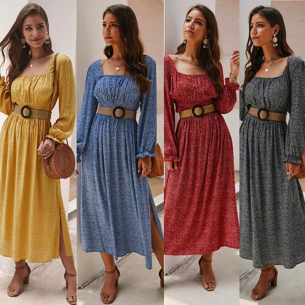 casual dresses printing long dress women elegante sleeve square collar summer beach style 2021 arrival, Black;gray
casual dresses printing long dress women elegante sleeve square collar summer beach style 2021 arrival, Black;gray