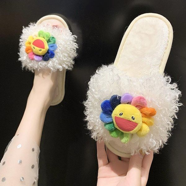 slippers the word cartoon plush female indoor home sun flower 2021 spring/autumn comfortable non-slip warm women, Black
slippers the word cartoon plush female indoor home sun flower 2021 spring/autumn comfortable non-slip warm women, Black