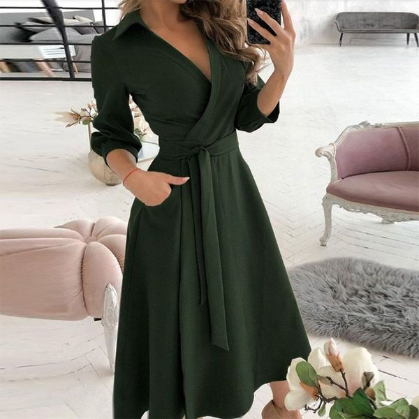2021 spring summer v neck office lady dress retro elegant lace-up belted long dress women casual pocket long sleeve party dresshigh quality, Black;gray
2021 spring summer v neck office lady dress retro elegant lace-up belted long dress women casual pocket long sleeve party dresshigh quality, Black;gray