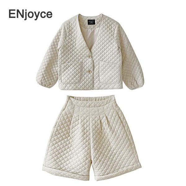 women's two piece pants women autumn winter 2 sets v-neck warm cotton down coat and shorts set loose fashion korean ladies jacket suits, White
women's two piece pants women autumn winter 2 sets v-neck warm cotton down coat and shorts set loose fashion korean ladies jacket suits, White