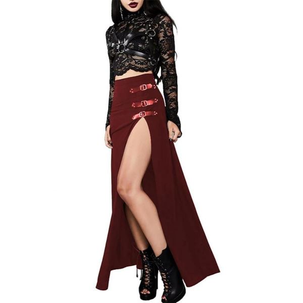 skirts women gothic solid color long side slit high waist ankle length skirt party streetwear, Black
skirts women gothic solid color long side slit high waist ankle length skirt party streetwear, Black