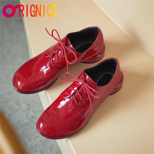 orignice new arrival women patent leather pumps lace up round toe low comfortable thick heels solid color plus size 34-43, Black
orignice new arrival women patent leather pumps lace up round toe low comfortable thick heels solid color plus size 34-43, Black