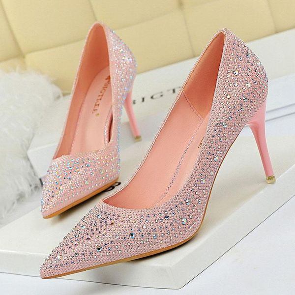 dress shoes women heels shallow pumps plus size office lady party high pointed toe woman, Black
dress shoes women heels shallow pumps plus size office lady party high pointed toe woman, Black
