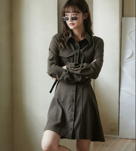 2021 new autum button up tunic shirt women long sleeve a line collar army green mini going out uih3, Black;gray
2021 new autum button up tunic shirt women long sleeve a line collar army green mini going out uih3, Black;gray