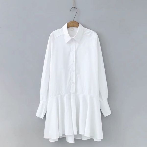 black white turn-down collar women shirt dress fashion casual lady lantern sleeve loose mini dresses d5222 210316, Black;gray
black white turn-down collar women shirt dress fashion casual lady lantern sleeve loose mini dresses d5222 210316, Black;gray