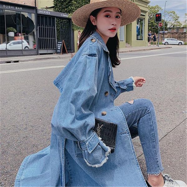 women's trench coats vintage chic mid-length windbreaker 2021 spring autumn korean loose large size long denim g515, Tan;black
women's trench coats vintage chic mid-length windbreaker 2021 spring autumn korean loose large size long denim g515, Tan;black