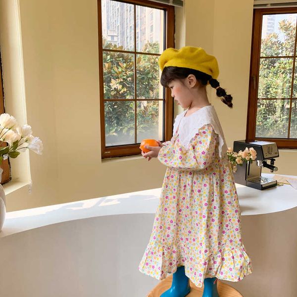 spring girls korean style floral long sleeve dress 1-7 years kids girl turn-down collar style dresses 210615, Red;yellow
spring girls korean style floral long sleeve dress 1-7 years kids girl turn-down collar style dresses 210615, Red;yellow