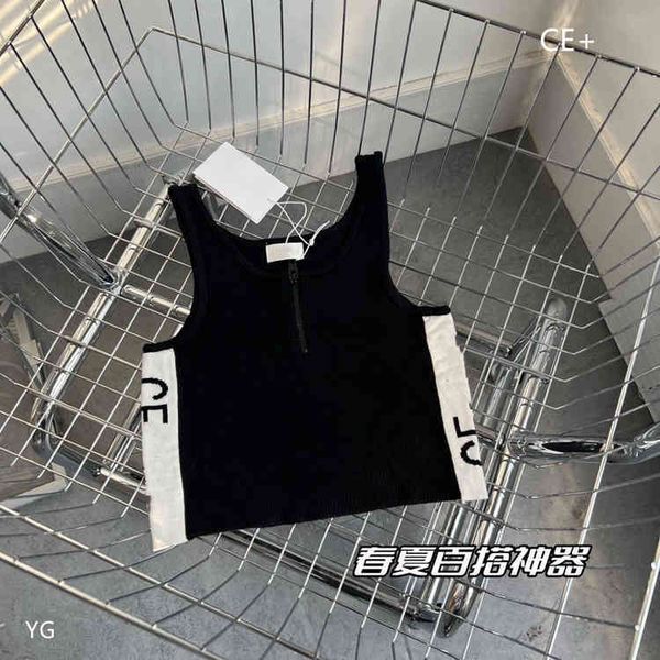 2022 factory wholesale new model 22 year summer ce + letter zipper knitted vest women's temperament commuter slim short, White
2022 factory wholesale new model 22 year summer ce + letter zipper knitted vest women's temperament commuter slim short, White