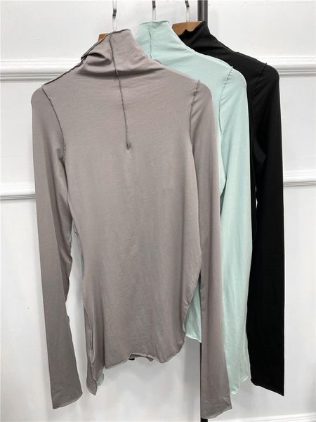 2021 turtleneck tees women's simple cotton new long sleeve t-shirts cviz, White 
2021 turtleneck tees women's simple cotton new long sleeve t-shirts cviz, White