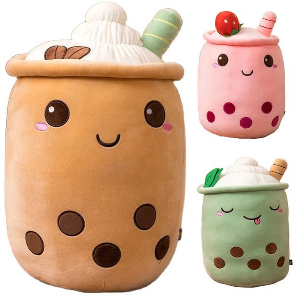 milk tea cup plush toys fruit pillow strawberry tep cup creative doll