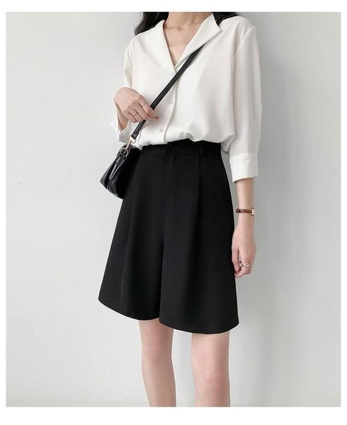women's pants & capris summer loose casual for women wide leg mujer pantalones solid button cool basic wearing harem drop you deserve, Black;white
women's pants & capris summer loose casual for women wide leg mujer pantalones solid button cool basic wearing harem drop you deserve, Black;white