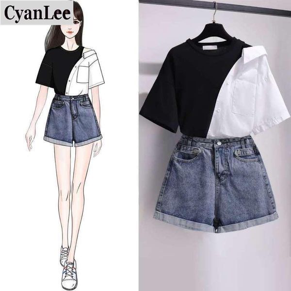 2 piece set women and shorts set off-shoulder blouse summer 2 piece outfits korean style clothes cute girl suit 2pcs, Gray 
2 piece set women and shorts set off-shoulder blouse summer 2 piece outfits korean style clothes cute girl suit 2pcs, Gray