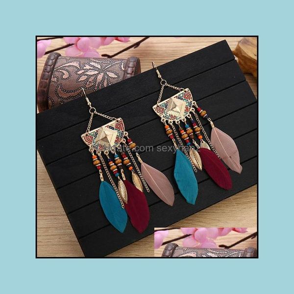 stud earrings jewelry s1482 bohemian fashion vintage feather beads dangle tassels drop delivery 2021 ao5nx, Golden;silver
stud earrings jewelry s1482 bohemian fashion vintage feather beads dangle tassels drop delivery 2021 ao5nx, Golden;silver