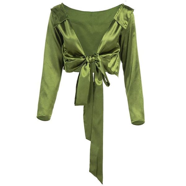 fashion women deep v neck bandage chic long sleeve belted waist wrap front slim fit crop blouse solid color, White
fashion women deep v neck bandage chic long sleeve belted waist wrap front slim fit crop blouse solid color, White