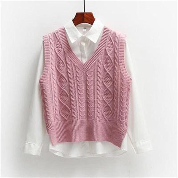 women's vests vest women solid short loose trendy korean style sleeveless knitted v-neck all-match female coats simple leisure outwear, Black;white
women's vests vest women solid short loose trendy korean style sleeveless knitted v-neck all-match female coats simple leisure outwear, Black;white