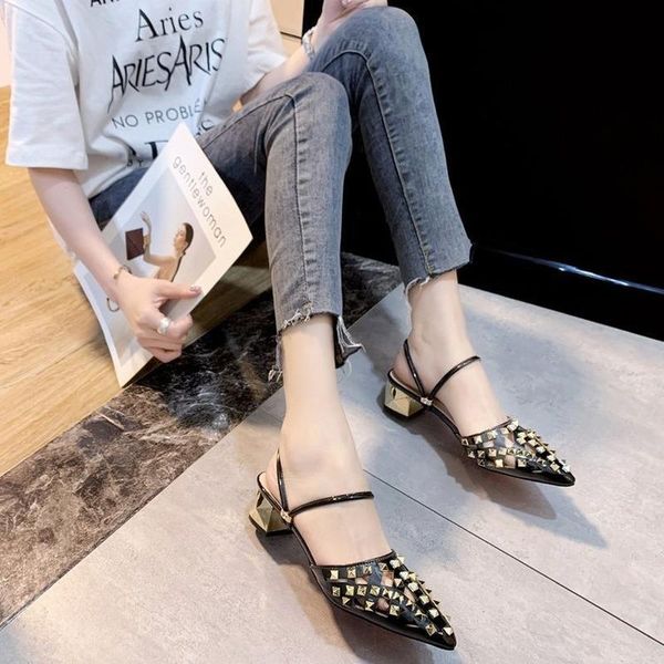slippers korean women's sandals flip-flops female summer wear fashion with thick heels rivet hollow shoes zapatos de mujer women slides, Black
slippers korean women's sandals flip-flops female summer wear fashion with thick heels rivet hollow shoes zapatos de mujer women slides, Black