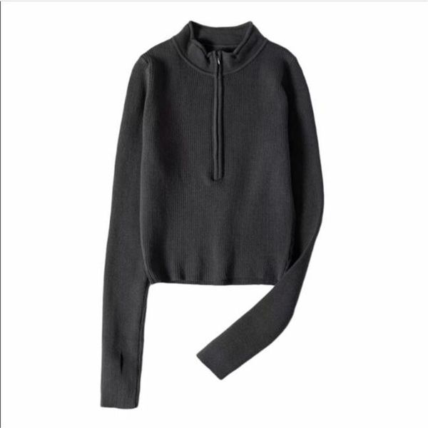 women's t-shirt fashion women cotton stand collar half zipper dew waist long sleeve slim kniting black/dark gray/white/army green
women's t-shirt fashion women cotton stand collar half zipper dew waist long sleeve slim kniting black/dark gray/white/army green