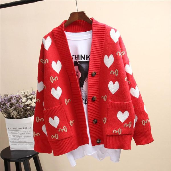women's knits & tees women heart pocket sweater casual cardigan woolen knit clothing autumn winter 2021 sweaters&jumpers loose sweet co, White
women's knits & tees women heart pocket sweater casual cardigan woolen knit clothing autumn winter 2021 sweaters&jumpers loose sweet co, White