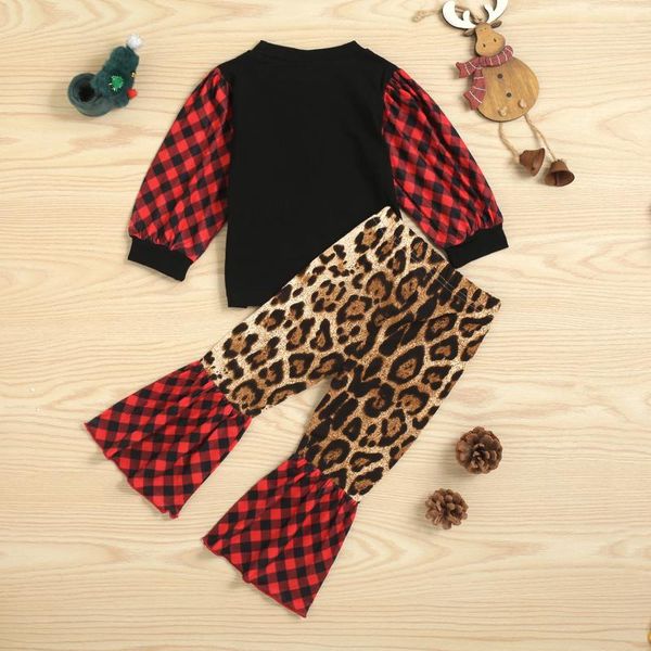 clothing sets baby children's set christmas plaid letter printing o-neck long sleeve + leopard print flare pants 2-piece, White
clothing sets baby children's set christmas plaid letter printing o-neck long sleeve + leopard print flare pants 2-piece, White