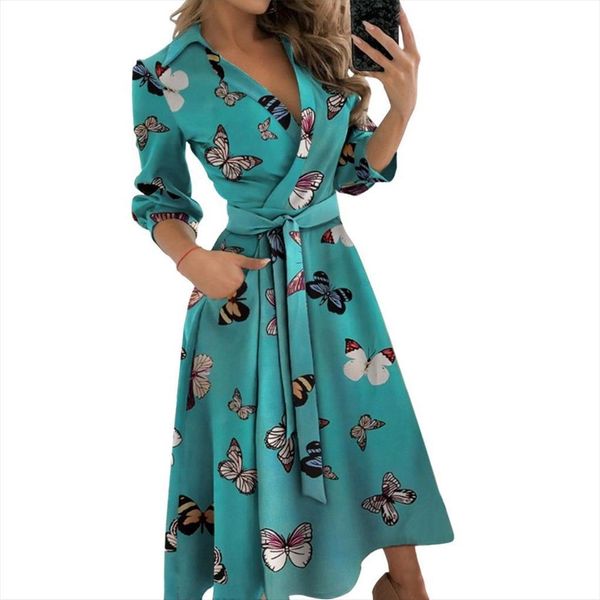 summer printing floral womens dresses long sleeve flower boho maxi ladies skater casual beach party shirt, Black;gray 
summer printing floral womens dresses long sleeve flower boho maxi ladies skater casual beach party shirt, Black;gray