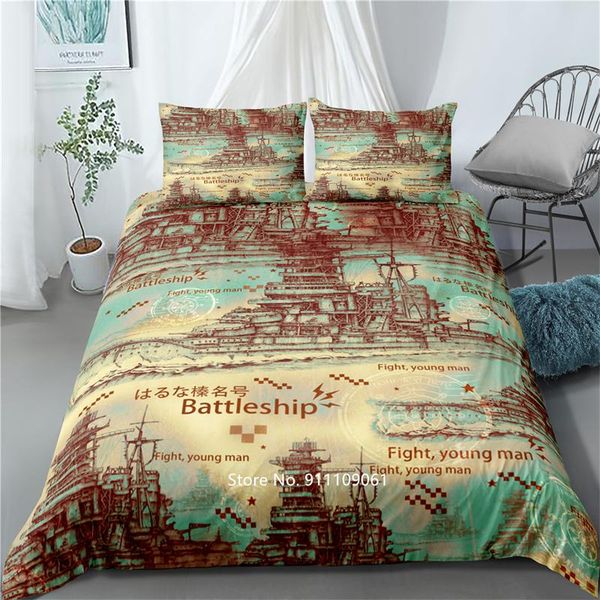 bedding sets 3d digital print retro battleship pattern deluxe down quilt cover pillowcase large double size
bedding sets 3d digital print retro battleship pattern deluxe down quilt cover pillowcase large double size