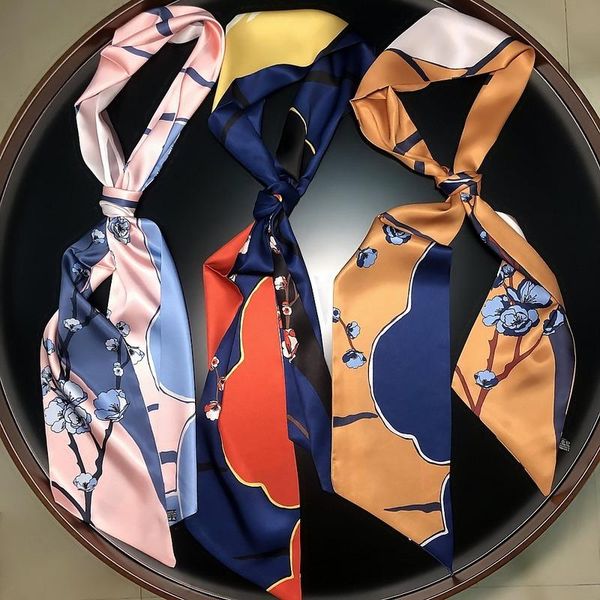 scarves woman scarf fall travel style wintersweet double printing 100% silk ms strip neckerchief bag accessories matagorda, Blue;gray
scarves woman scarf fall travel style wintersweet double printing 100% silk ms strip neckerchief bag accessories matagorda, Blue;gray